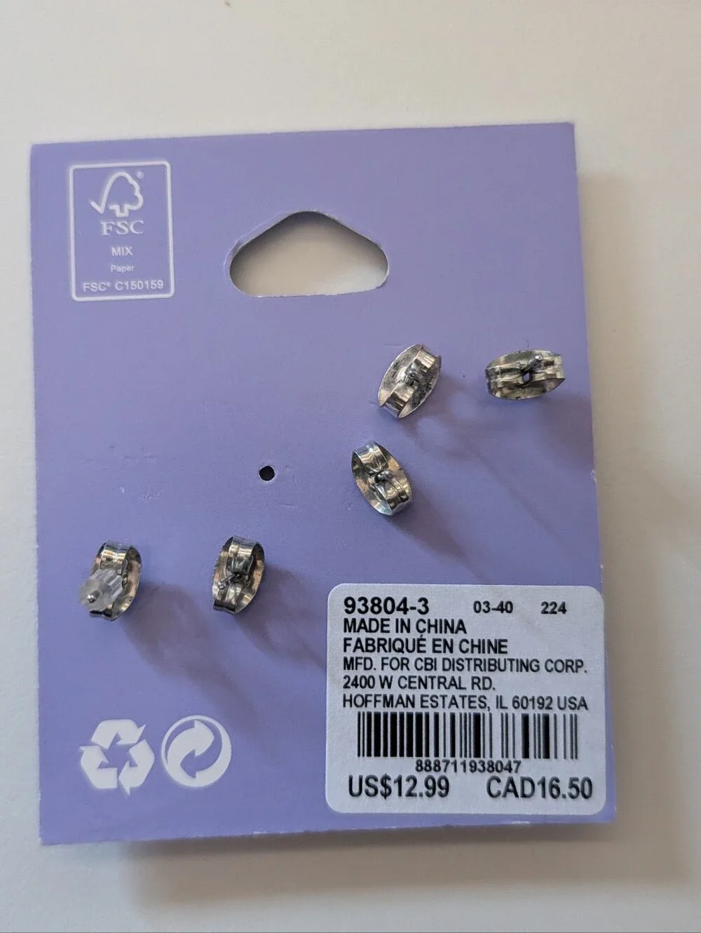Lot Of 24 Claire's Sensitive Solution Junior Ear Rings